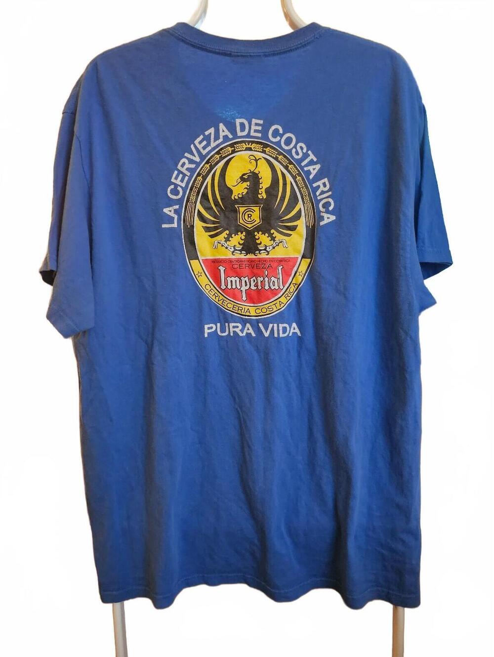 Imperial La Cerveza Shirt Adult T-shirt Logo Beer Costa Rica - no tag feels 2X